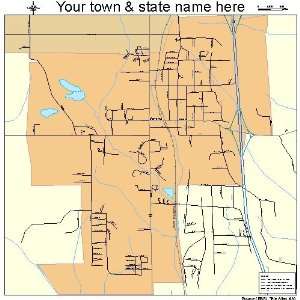  Street & Road Map of Verona, Mississippi MS   Printed 