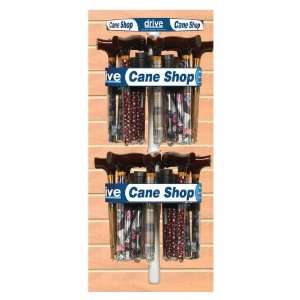  Wall Mounted Cane Display Holds 16 Folding Canes (Sold 