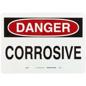   Hazardous Materials Sign, Header Danger, Legend Corrosive 
