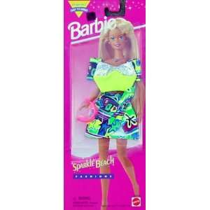  Barbie Sparkle Beach Fashions Neon Yellow Sparkle Top and 