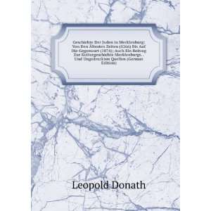   . . Und Ungedruckten Quellen (German Edition) Leopold Donath Books