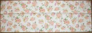   SHABBY WINDOW CURTAINS VALANCE PANEL LINED GREEN PINK ROSE CHIC  