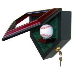  Elite Single Baseball Homeplate Shaped Display Case 