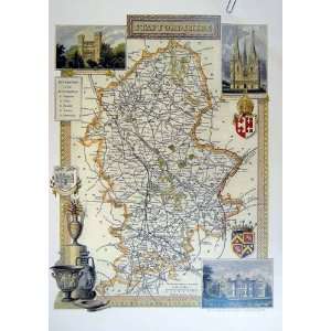   C1990 Map England Staffordshire Birmingham Lichfield
