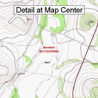  USGS Topographic Quadrangle Map   Barnhart, Texas (Folded 