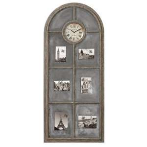  Uttermost 06656 Beckton Clock in Charcoal Gray Wash Over 
