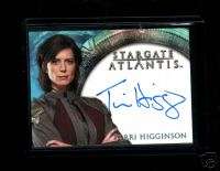 Stargate Atlantis Torri Higginson auto card  