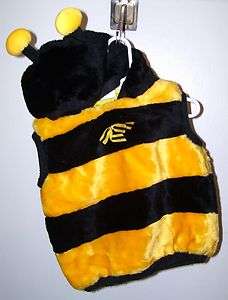 HALLOWEEN COSTUME BUMBLE BEE PLUSH HOODED VEST SIZE INFANTS 24 MONTHS 