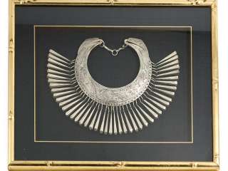 Siamese Silver Torc Necklace Framed  
