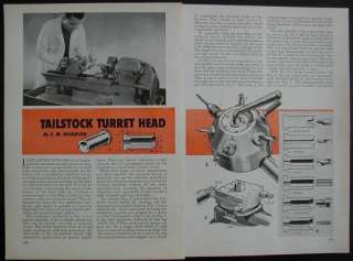 Way TAILSTOCK TURRET Head fits 9 Lathe How To PLANS  