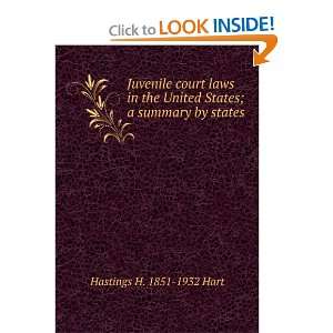   United States; a summary by states Hastings H. 1851 1932 Hart Books