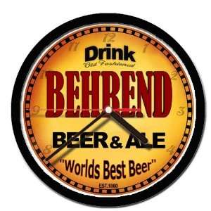  BEHREND beer and ale cerveza wall clock 