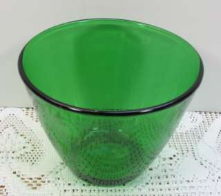 Anchor Hocking Emerald Forest Deep Green Small Spash Proof Mixing Bowl 