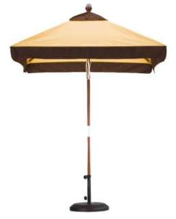 New 6x6 Wood Market Umbrella Pulley Open  