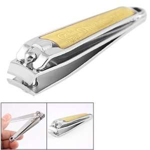    File Embedded Manicure Tool Large Nail Cutter Gold Tone Beauty