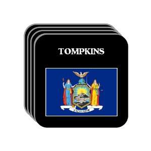  US State Flag   TOMPKINS, New York (NY) Set of 4 Mini 