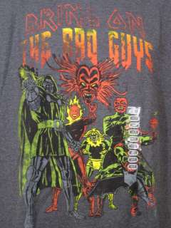 Mens Marvel Comics T Shirt Bring On The BAD GUYS S  