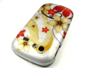 GOOGLE NEXUS S 4G SPRINT GOLD RED FLOWERS COVER CASE  