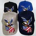 American Bald Eagle Embroidered Otto Low Profile Hat  