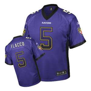 Baltimore Ravens Joe Flacco RBK Drift Jersey sz Youth L  