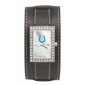   Colts Starlette Wide Black Leather Watch