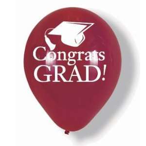  Congrats Grad Latex Balloons, Burgundy Health & Personal 