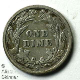 1897 S Barber Dime VF  