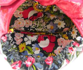 Vera Bradley Purse Handbag Tippy Tie Poppy Fields Black Red Flower NWT 