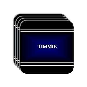 Personal Name Gift   TIMMIE Set of 4 Mini Mousepad Coasters (black 