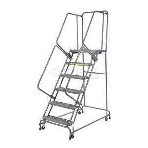  Grip 24W 6 Step Steel Rolling Ladder 21D Top Step  Lock 
