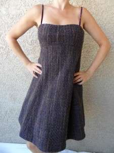NWT Nanette Lepore purple tweed dress  size 12  