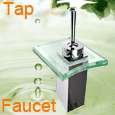   Waterfall RGB Square Kitchen Bathroom Sink LED Faucet Mixer Tap  