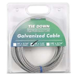 3 each Tie Down Engineering Pre  Cut Galvanized Cable 
