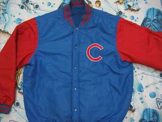 iii Reversible CHICAGO CUBS Wool Leather LETTERMAN JACKET XL 
