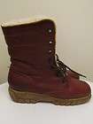 Vintage 1970s dark red brown Bastien Husky leather snow boots Canada 