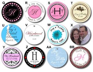 20 Round Wedding Bridal Shower Favor Gift Hang Tags A  