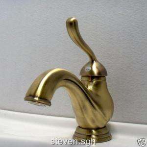 Brand New Antique Brass Bathroom Sink Faucet Mixer Tap 0003B  