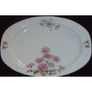  Thun 18007 Pink Daisies Serving Platter 