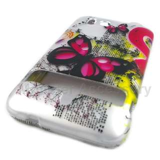 Butterfly Rubberized Hard Cover Case HTC Thunderbolt 4G  