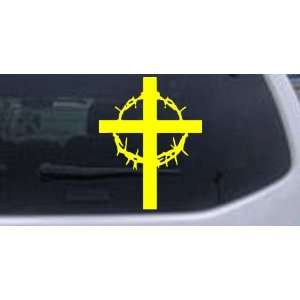  Cross With Thorns Christian Car Window Wall Laptop Decal 