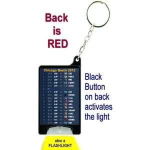  Chicago Bears 2012 NFL Schedule Flashlight Key Chain with 