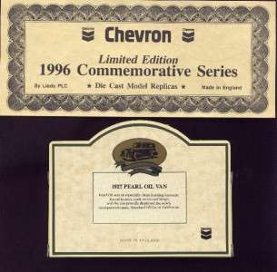 CHEVRON 1996 Commemorative Die Cast Replica Model  MINT  