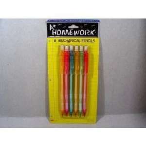   Mechanical Pencils   6 pack   .5mm lead Case Pack 48 