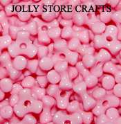11mm Tri Beads PINK 375pc beading crafts jewelry Made in USA  
