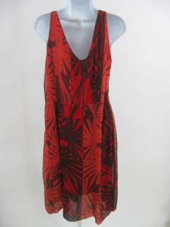   aurel red silk floral sleeveless dress sz 38 this beautiful dress is