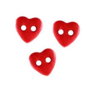   Buttons 3/8 Petit Hearts Red By The Package Arts, Crafts & Sewing