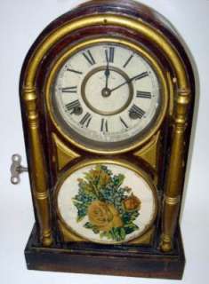 Antique Japan Chiming Clock by Moth Co. Nagoya c1890  