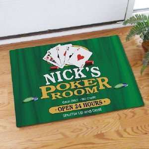  Poker Room Personalized Doormat Patio, Lawn & Garden