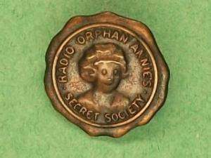 LITTLE ORPHAN ANNIE SECRET SOCIETY Copper Pinback  