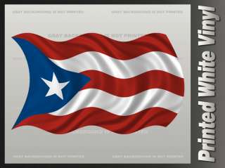 Puerto Rico WAVY Flag Sticker PRI Vinyl Bumper Window Decal F2  